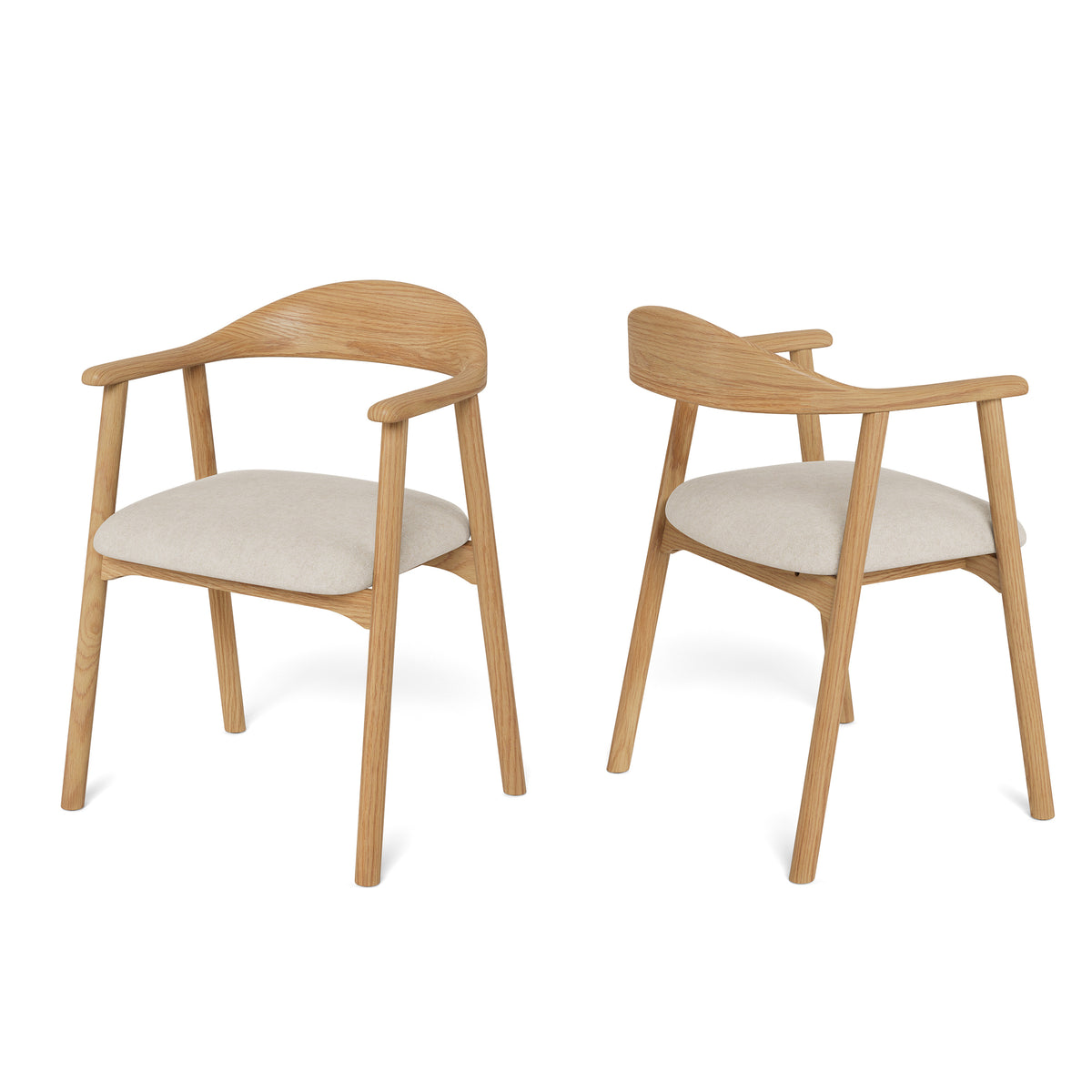 Hikari Set of Two Dining Chairs, Scandinavian Style – main photo | Pillovely