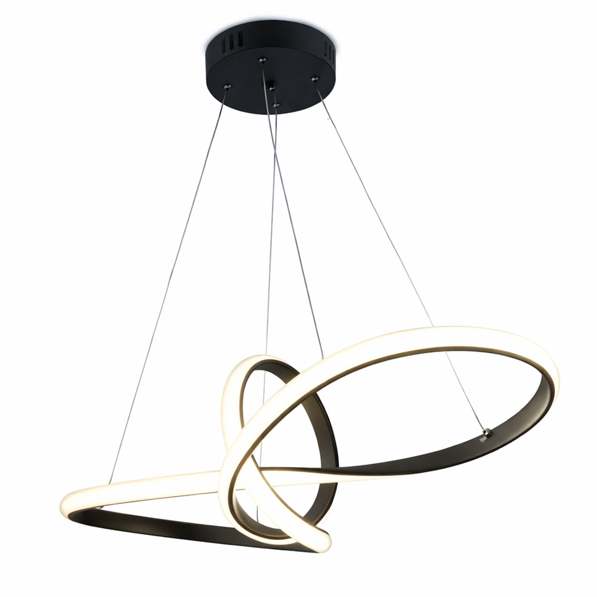 Lampa Loopra wisząca LED z geometryczną rzeźbiarską formą w stylu nowoczesnym – zdjęcie główne | Pillovely