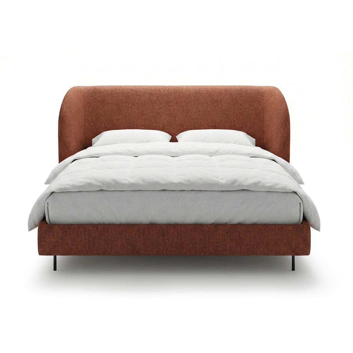 Łóżko tapicerowane Dorida 140x200, 160x200 i 180x200 z gładkim zagłówkiem w stylu minimalistycznym – zdjęcie główne