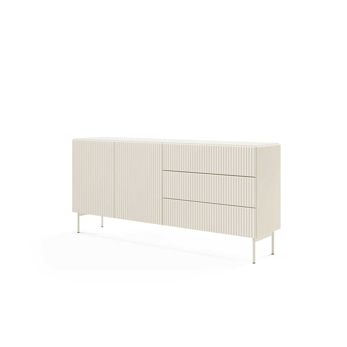 Komoda MuzZI z drzwiami i szufladami 177x81 w stylu nowoczesnym – widok pod kątem | Pillovely