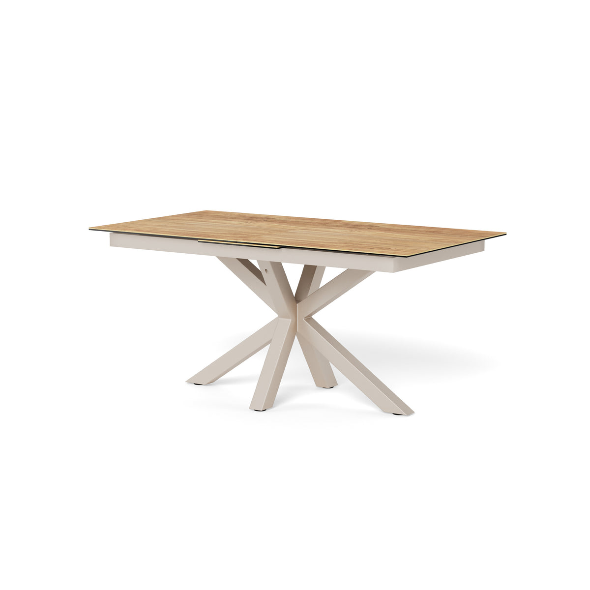 Lorrins Classic Extendable Dining Table, Loft Style – angled view