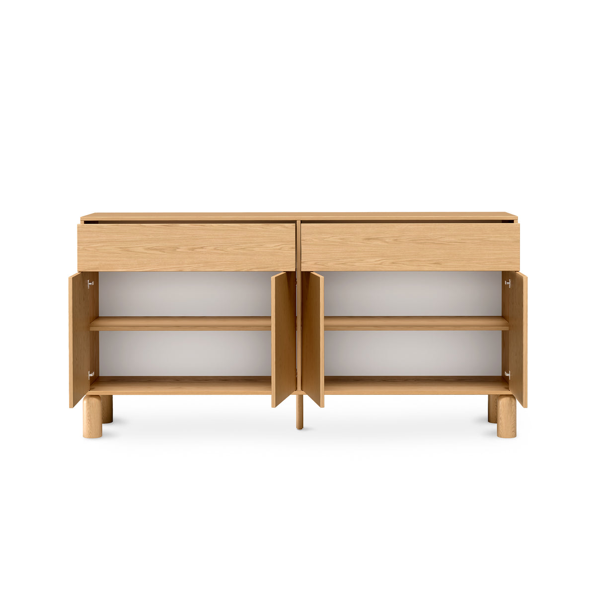 Komoda Fjord 4-drzwiowa 180x92 w stylu skandynawskim – z otwartymi frontami