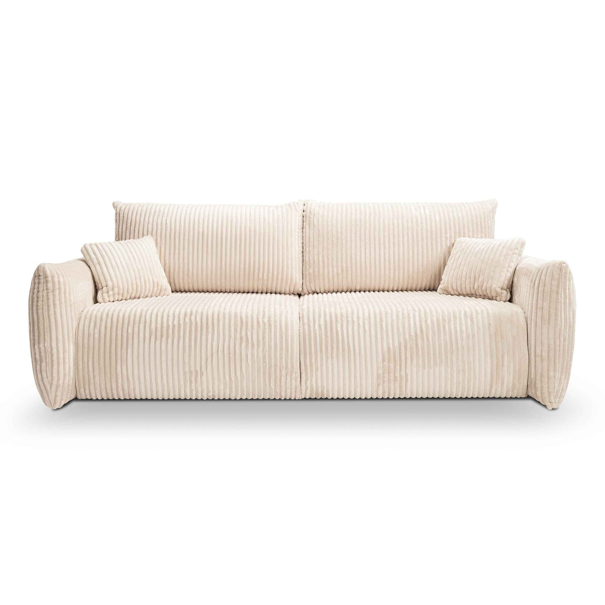 Sofa Alloro 3-osobowa z funkcją spania 145x200 z pojemnikiem w stylu nowoczesnym – widok z przodu