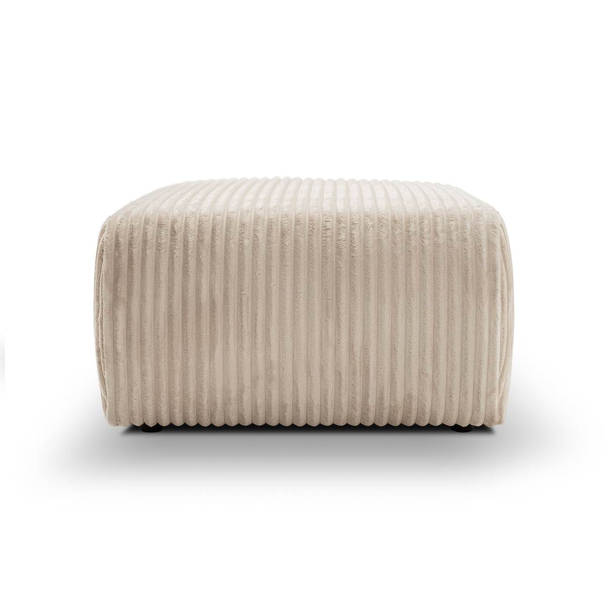 Alloro Upholstered Pouffe 82x41, Vintage Style – front view
