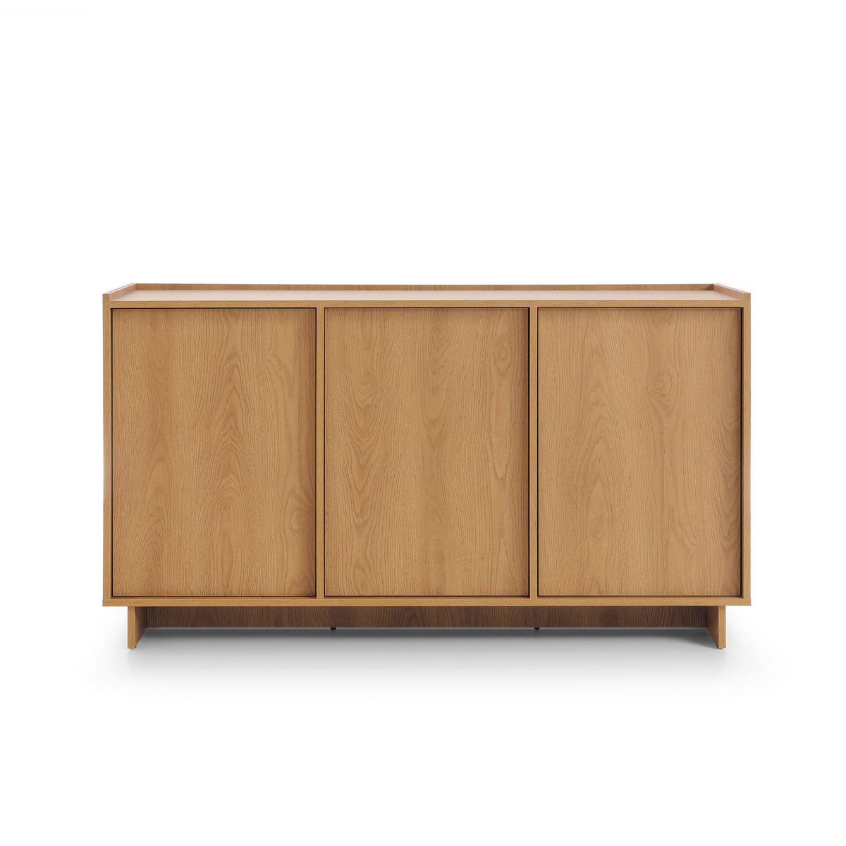 Komoda Kiyro z półkami 147x82 w stylu japandi – widok z przodu