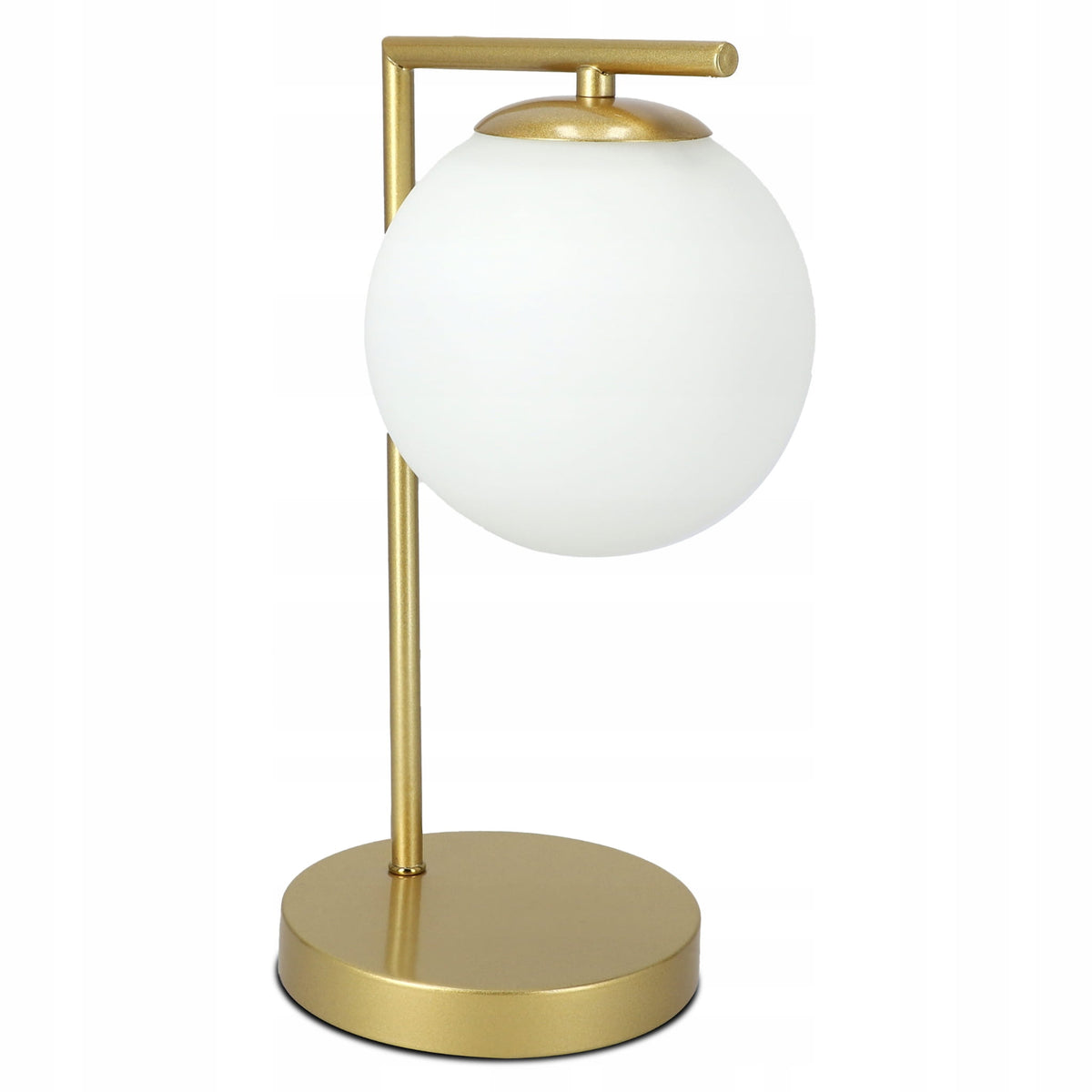 Orbitella Desk Lamp with Glass Globe, Elegant Style – Gold Metal, G9 Glass Shade – photo 4