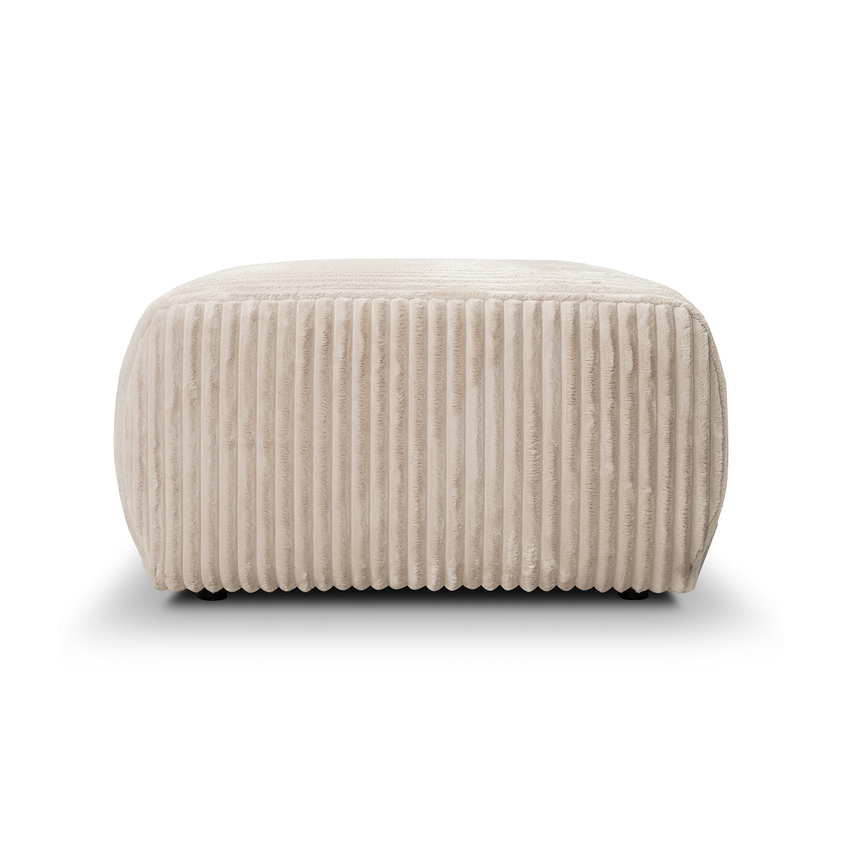 Alloro Upholstered Pouffe 82x41, Vintage Style – side view