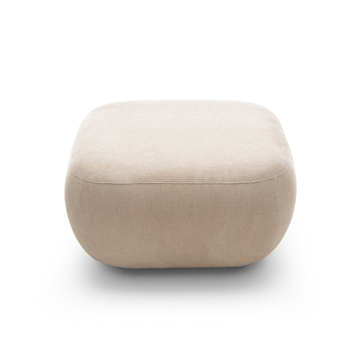 Pufa Olemo wypoczynkowa 75x39 cm z pianki PUR w stylu japandi, tkanina Aragon – widok z przodu