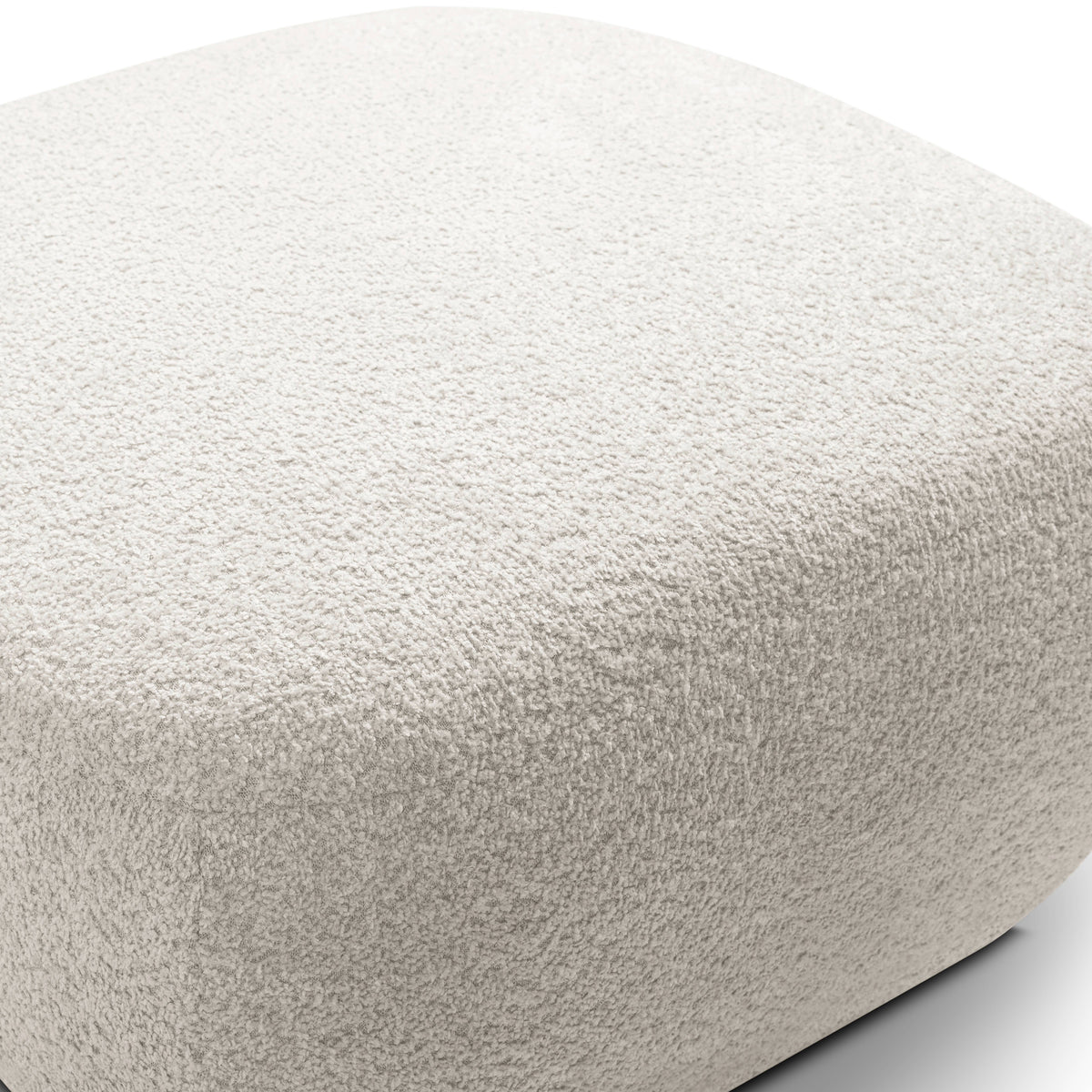 Pufa Olemo w stylu organic modern 75×39 cm, tkanina Abriamo – zbliżenie na detale i fakturę