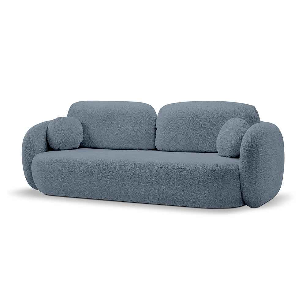 Sofa z funkcją spania 142x200 w stylu nowoczesnym, tkanina Abriamo | OLEMO Niebieski Bazalt (ABRIAMO 13)