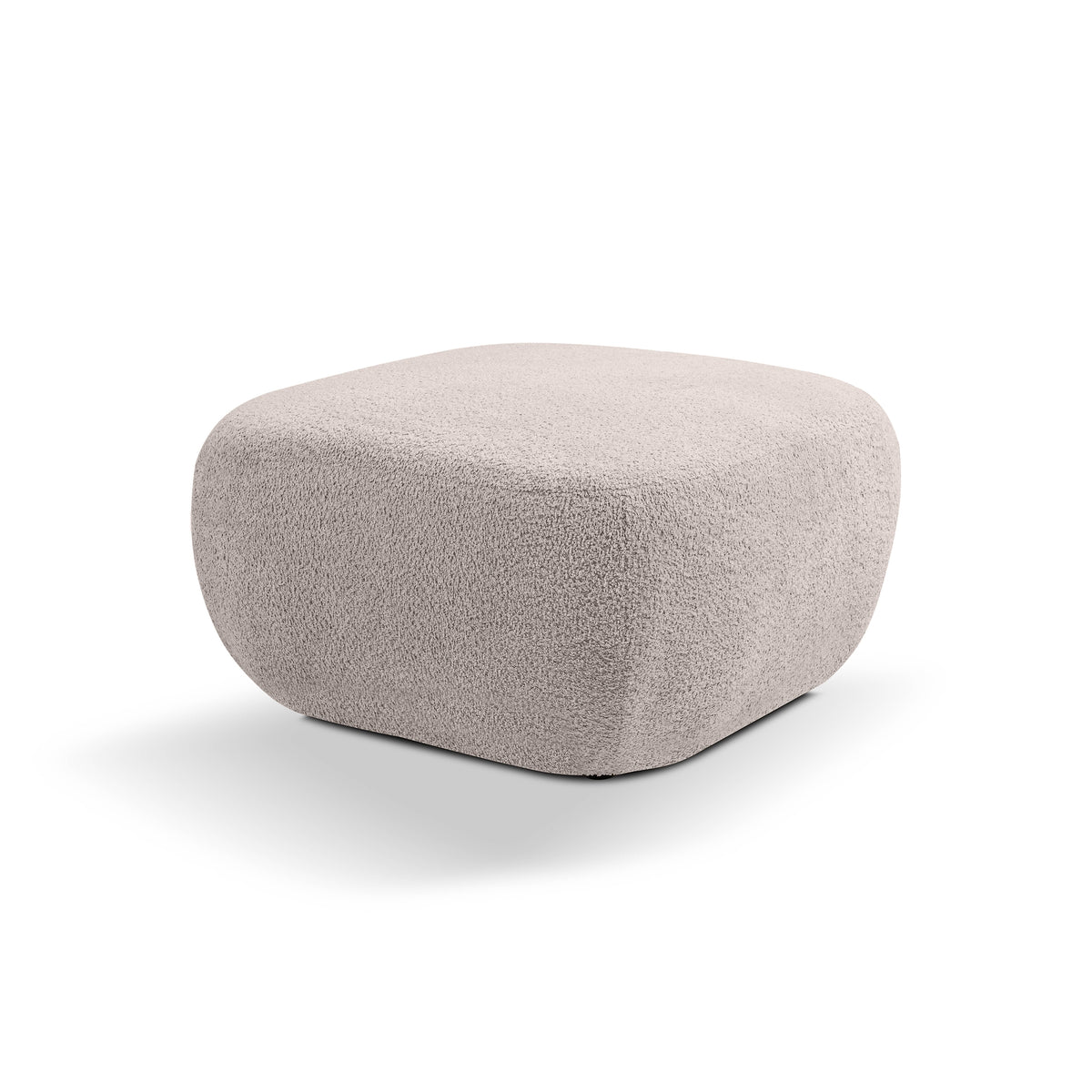 Pufa w stylu organic modern 75×39 cm, tkanina Abriamo | OLEMO Popiel Kwarcowy (ABRIAMO 02)
