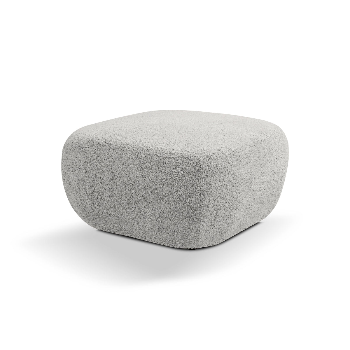 Pufa w stylu organic modern 75×39 cm, tkanina Abriamo | OLEMO Stalowy Pył (ABRIAMO 06)