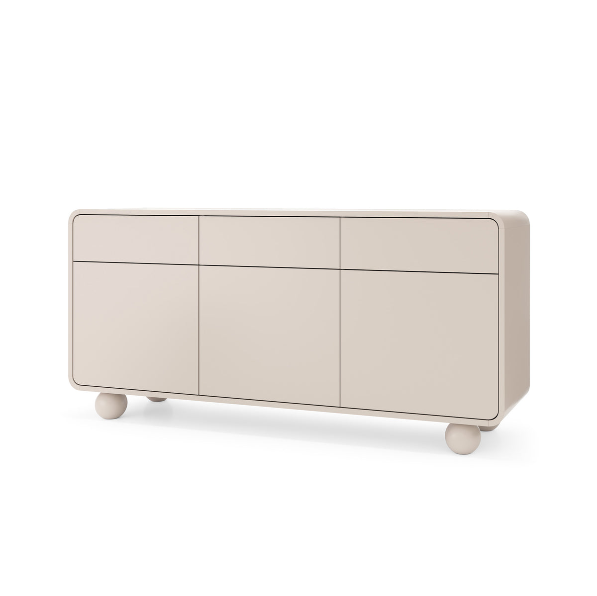 Komoda Ballo 160x75 w stylu japandi – widok pod kątem | Pillovely