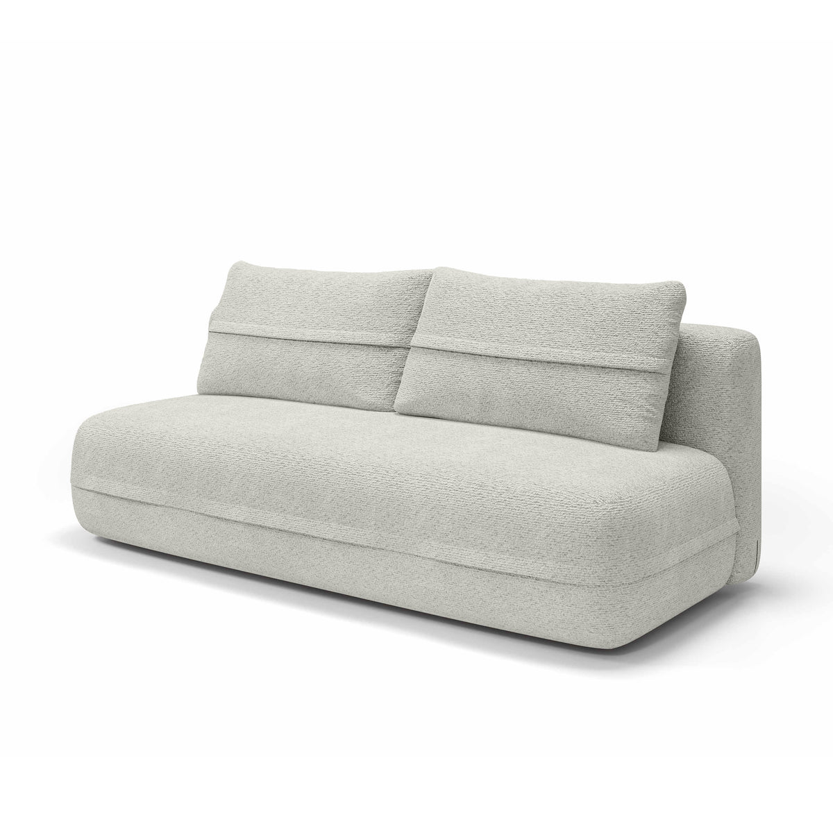 Sofa 2-osobowa z funkcją spania 206 cm w stylu minimalistycznym | Lento Szary Płomień (CREMONA 04)