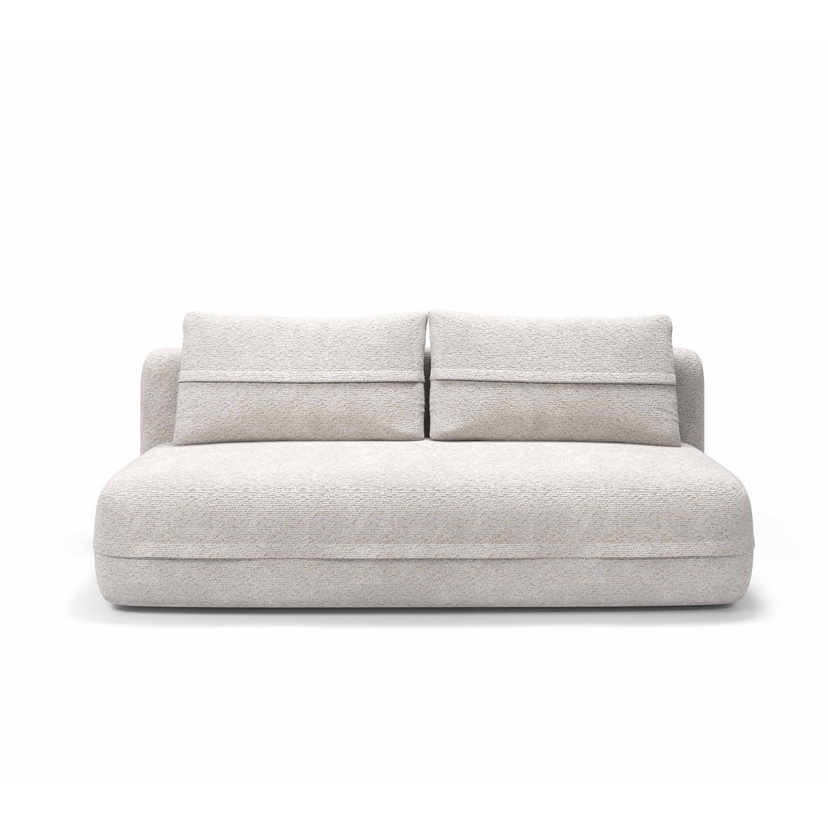 Sofa Lento 2-osobowa z funkcją spania 206 cm w stylu minimalistycznym – widok z przodu