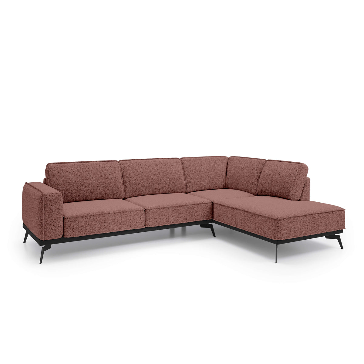Narożnik Premium 293 cm w stylu nowoczesnym | Rosalia Prawostronna Rubinowa Sepia (ARAGON 59)