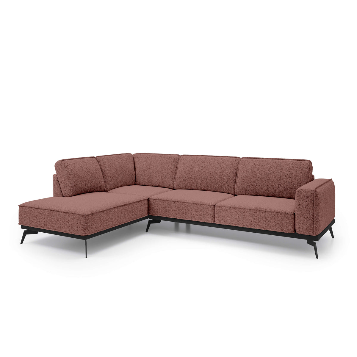 Narożnik Premium 293 cm w stylu nowoczesnym | Rosalia Lewostronna Rubinowa Sepia (ARAGON 59)