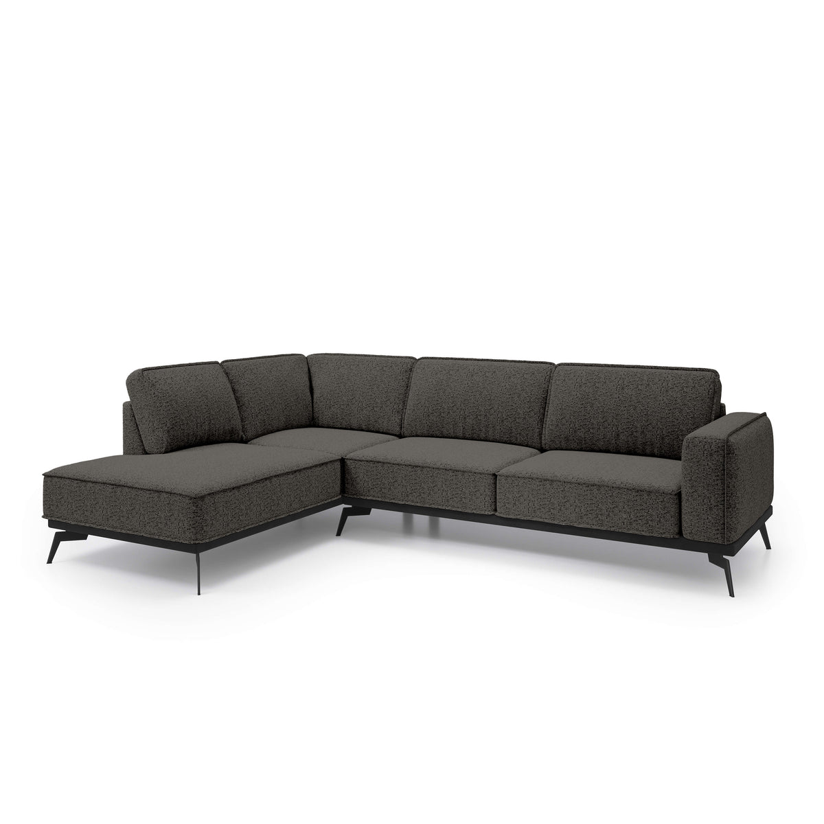 Narożnik Premium 293 cm w stylu nowoczesnym | Rosalia Lewostronna Bazaltowy Brąz (ARAGON 97)