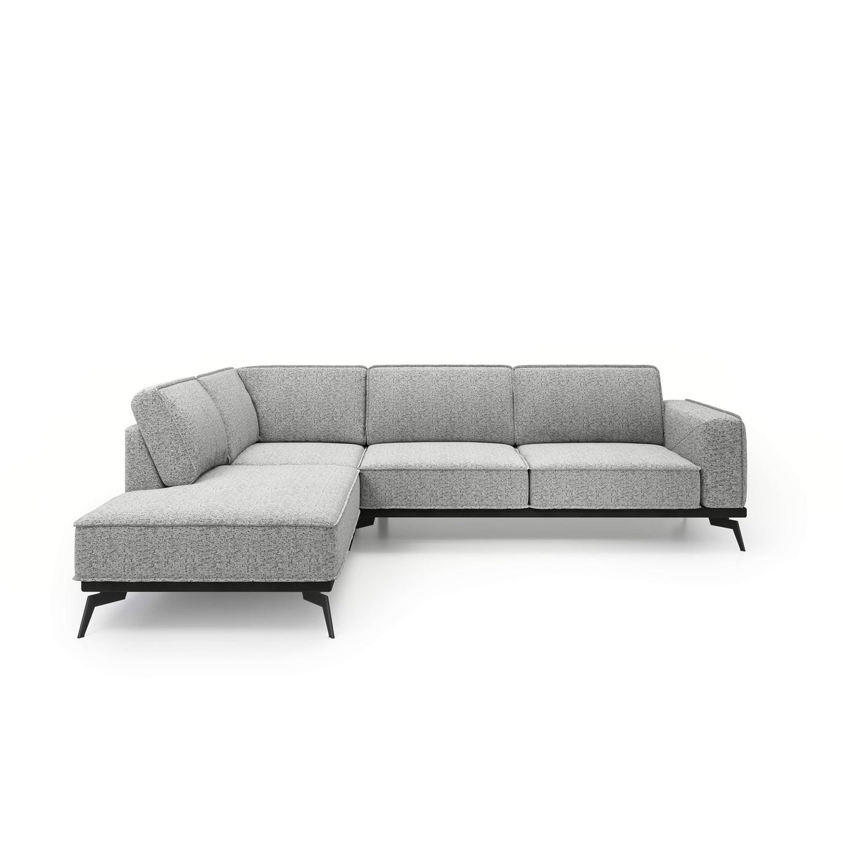 Narożnik Rosalia Premium 293 cm w stylu nowoczesnym – widok z przodu, wersja prawostronna