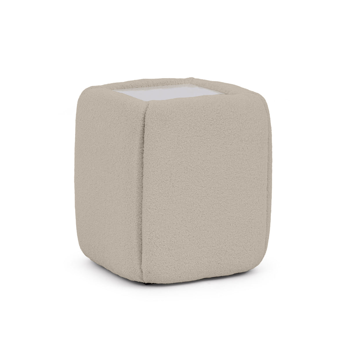 Stolik nocny 50x55 bez szuflad w stylu minimalistycznym | Neria Piaskowy Len (LAMBI 05)
