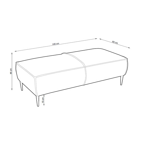 Pufa May 140 cm do salonu w stylu modern – zdjęcie 4