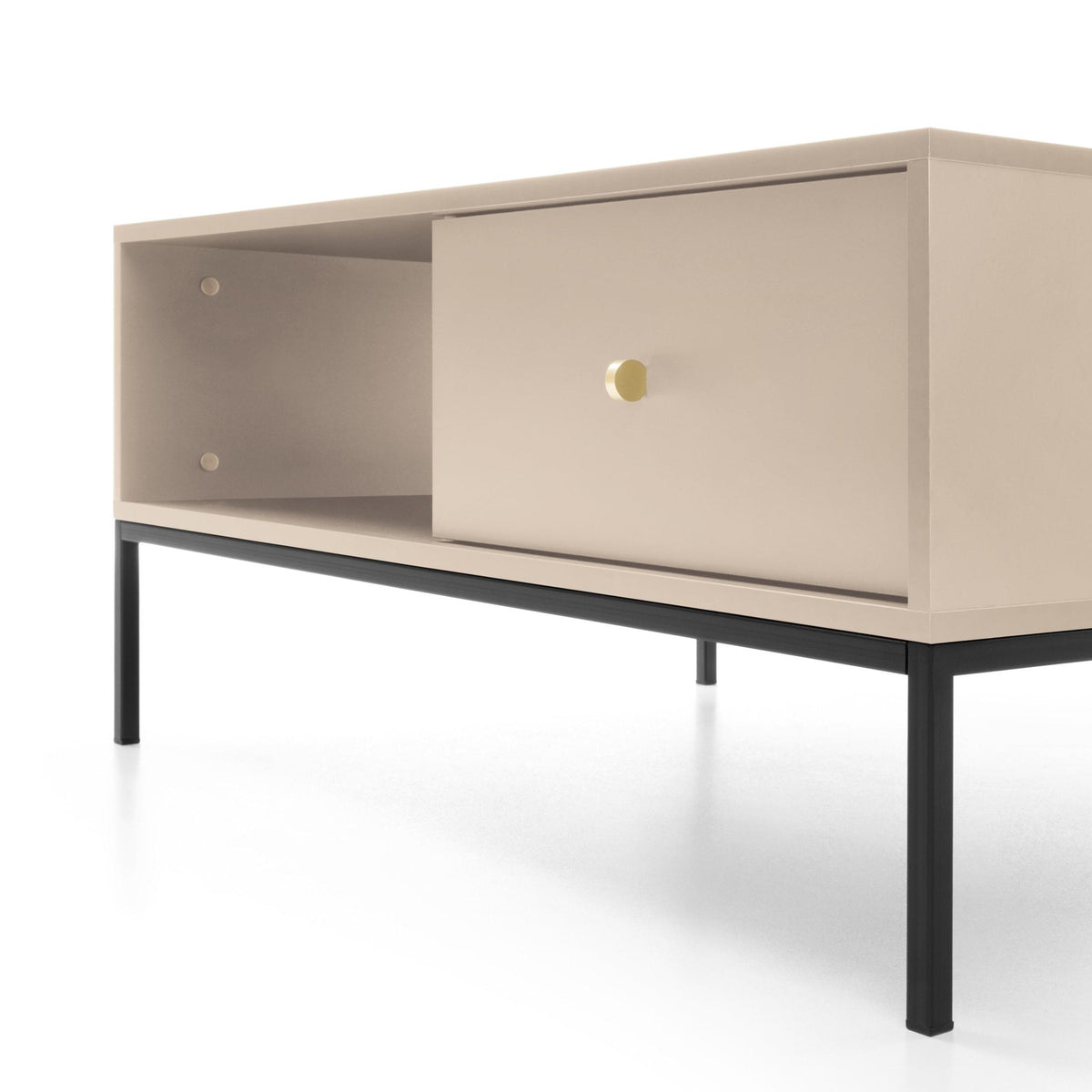 Stolik kawowy Kviat 104x47 z szufladą w stylu modern classic – zdjęcie 6