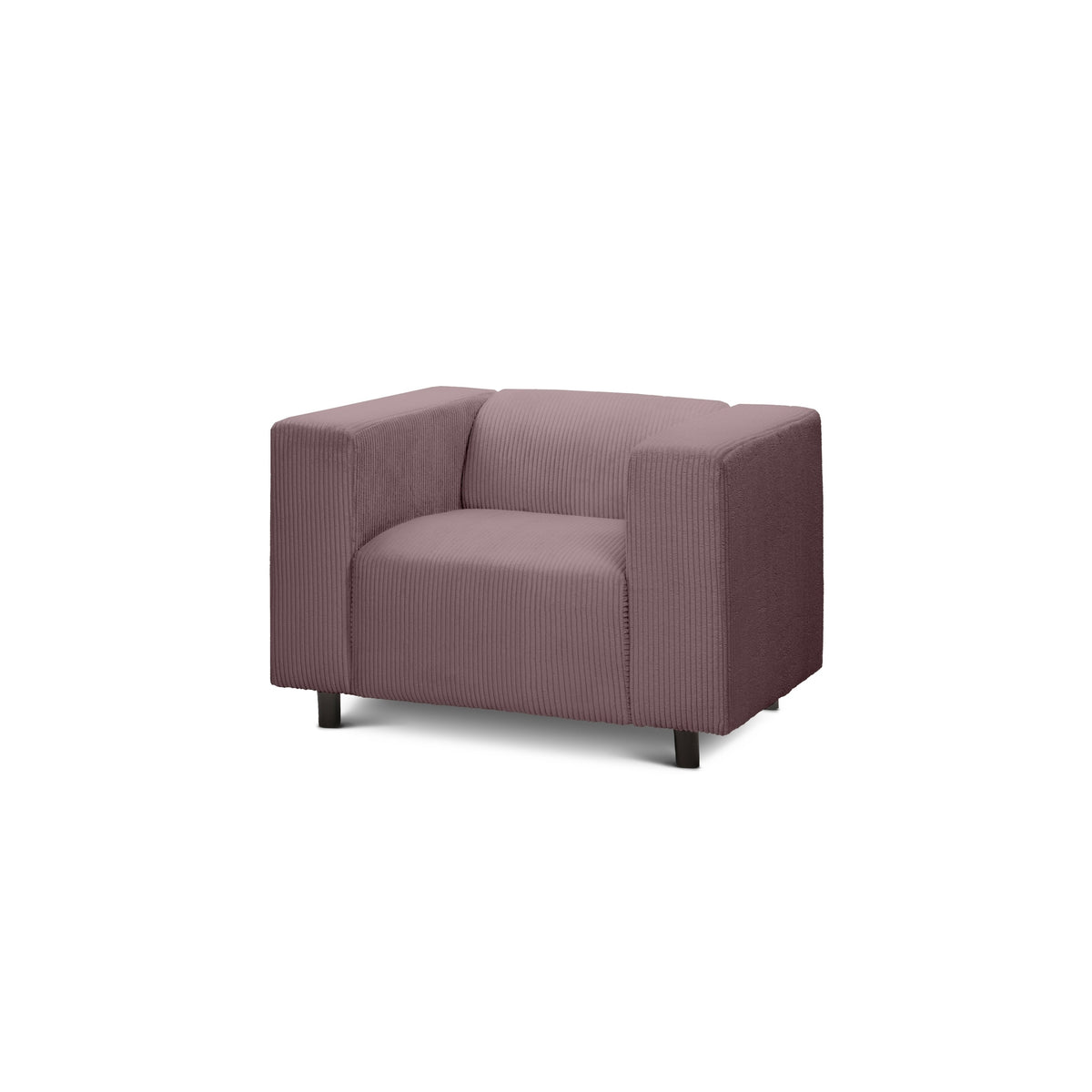 Fotel 95 cm do relaksu w stylu skandynawskim | July Przykurzony Różany Brąz (POSO 130)