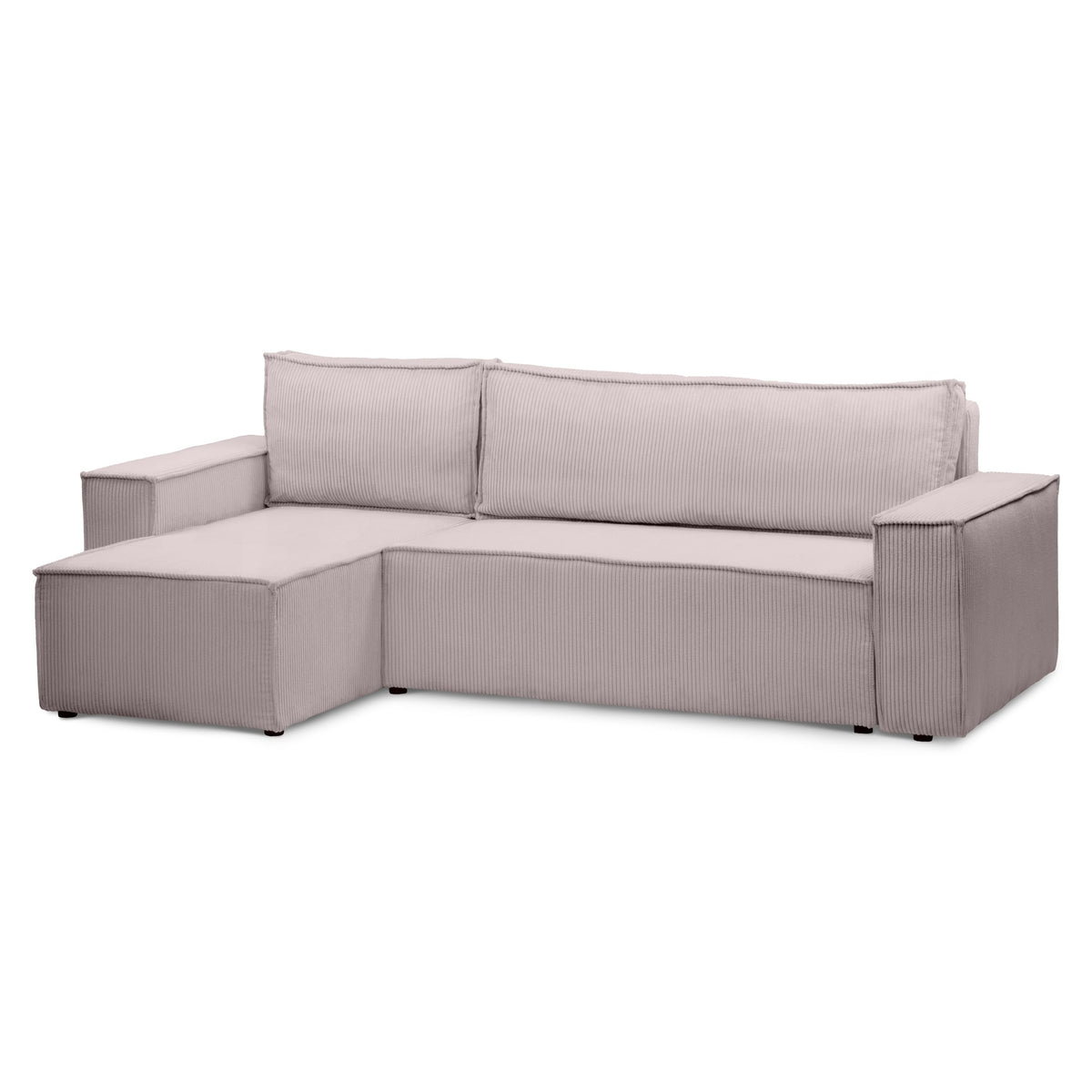 Narożnik uniwersalny z funkcją spania 3-osobowy 200x142–154 w stylu loft | Agi Płowe Szkło (POSO 145) Uniwersalny
