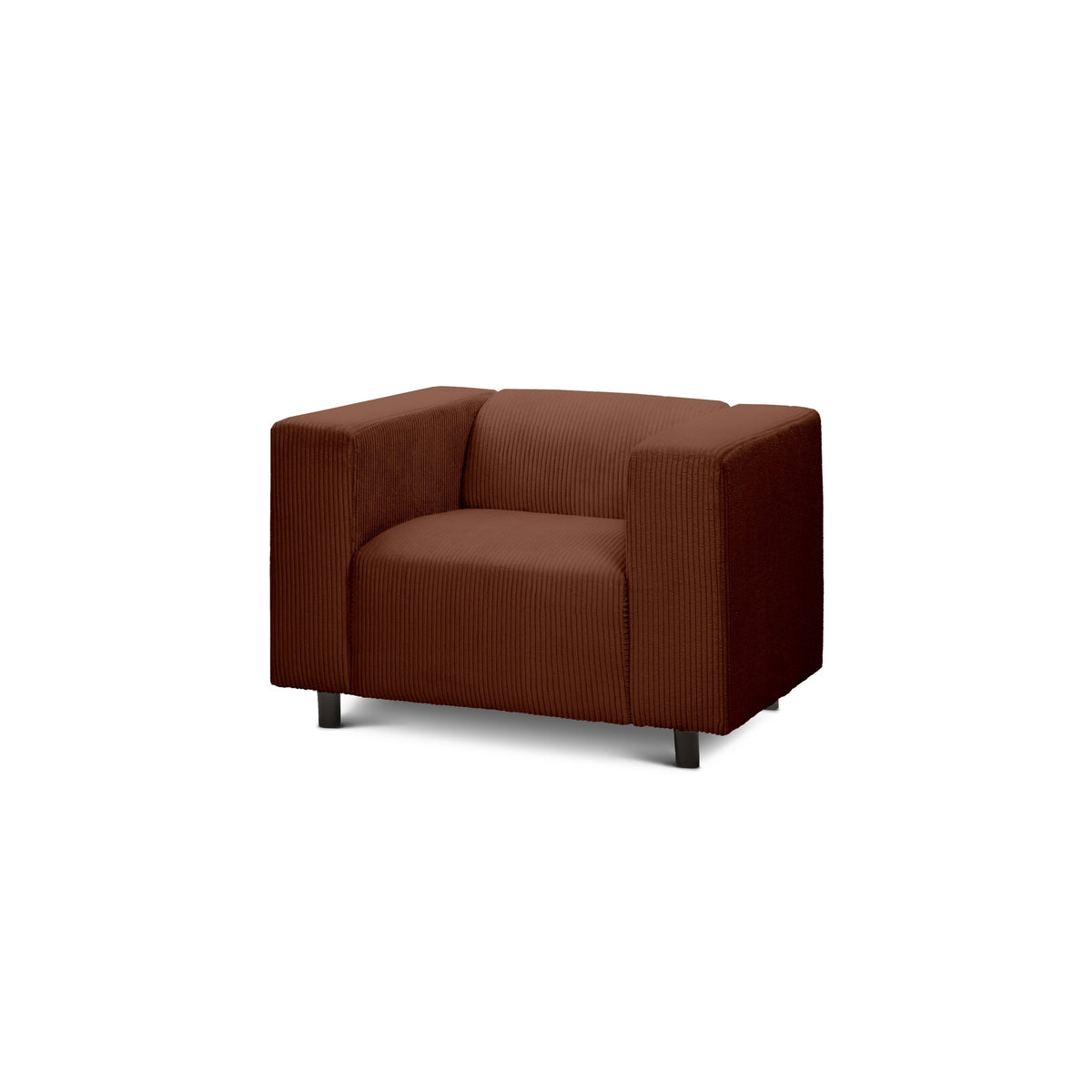 Fotel 95 cm do relaksu w stylu skandynawskim | July Espresso (POSO 39)
