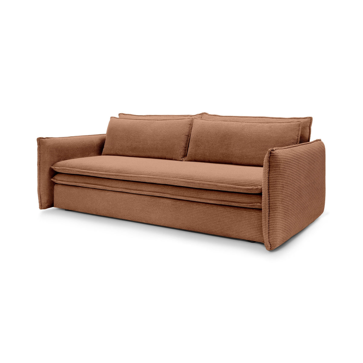Sofa z funkcją spania 140x200 z pojemnikiem | Lily Cynamon (POSO 41)
