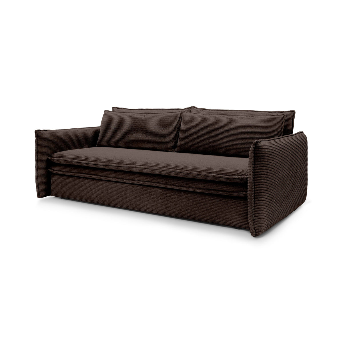 Sofa z funkcją spania 140x200 z pojemnikiem | Lily Ciemny Orzech (POSO 06)