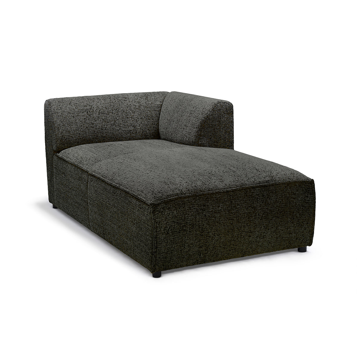 Sofa modułowa BRICK Moduł L Prawo Grafitowy Brąz (BELLA 25)