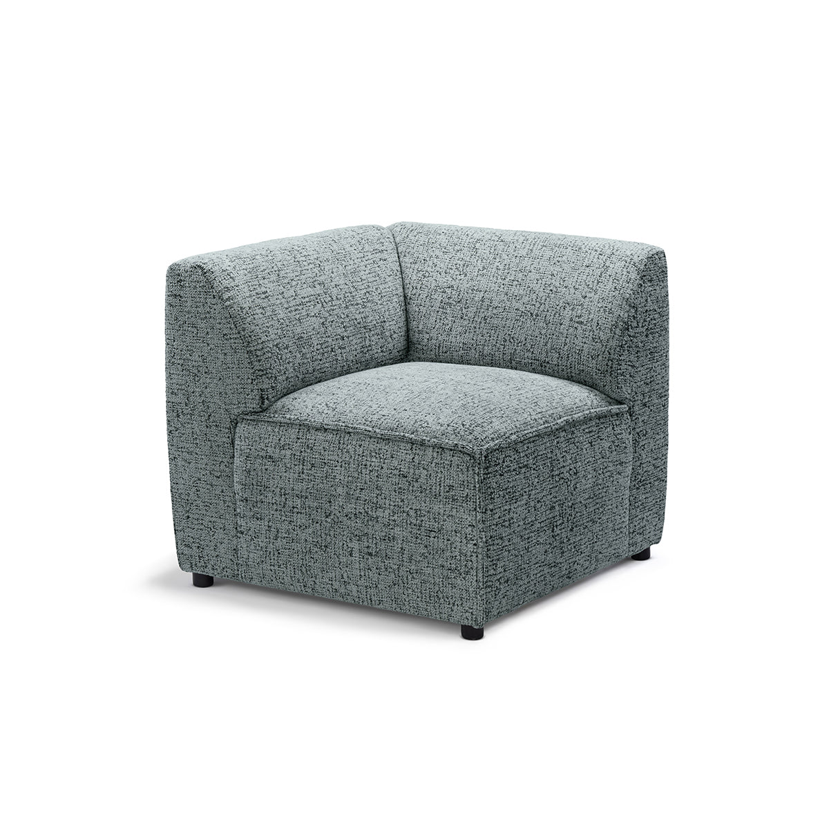 Sofa modułowa BRICK Moduł M Prawo Szmaragdowa Szarość (BELLA 35)