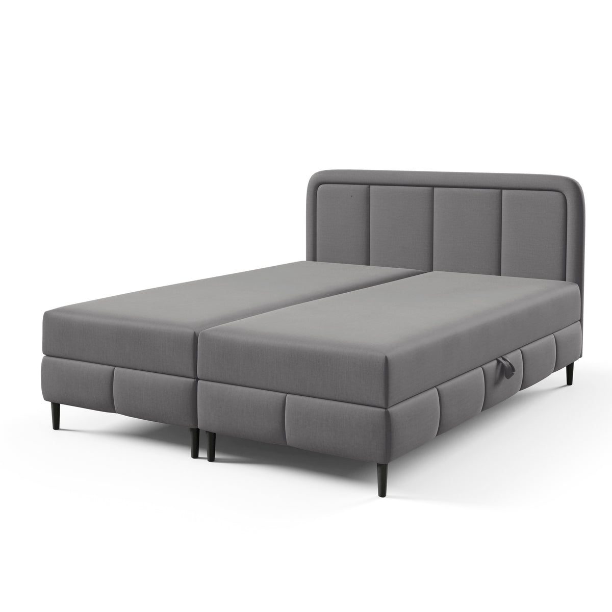 Pole Continental Divan Bed with Storage – Smoky Ash (ROUGE 16), 200