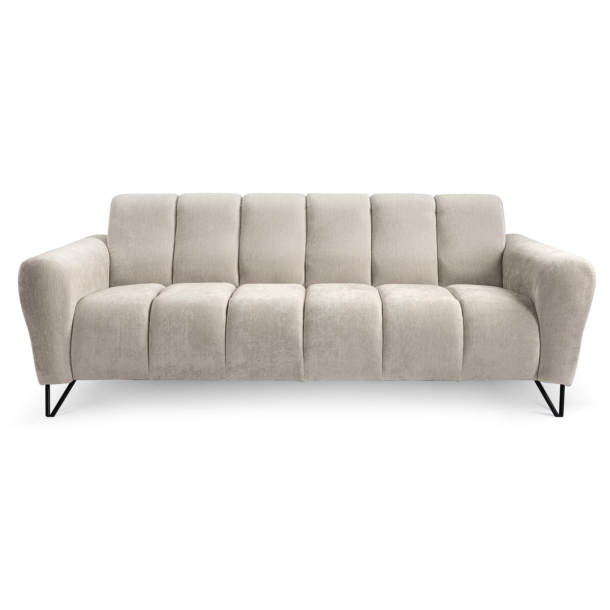 Sofa Nellia 3-osobowa do salonu w stylu soft, tkanina Storm – zdjęcie 3