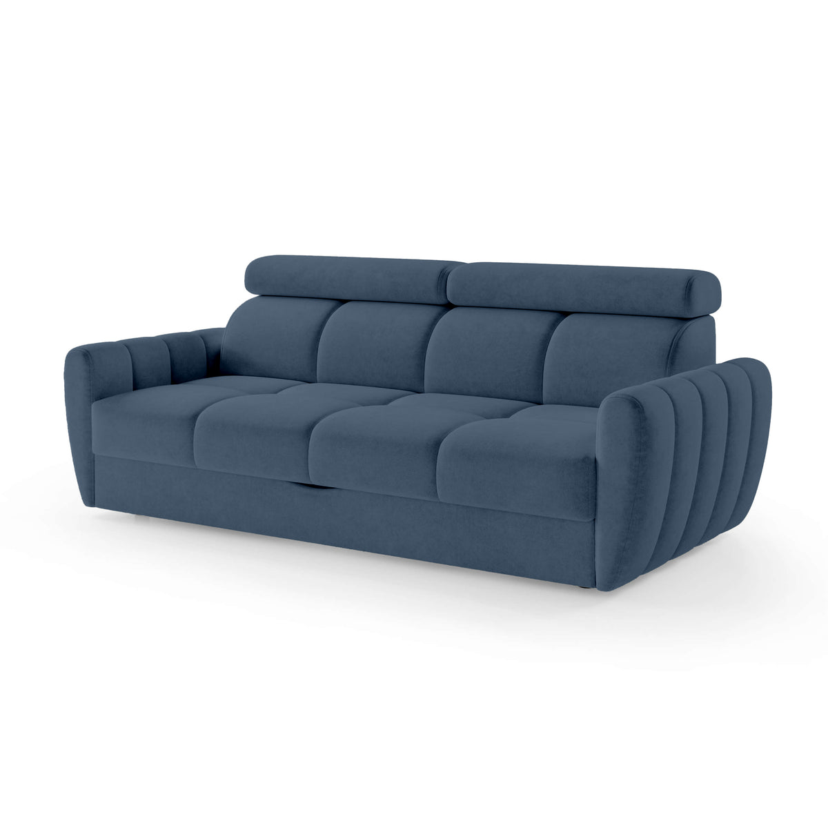 Franec 3 Seater Sofa Bed 227 cm, Minimalist Style – Granite Blue (CLOUD 74)