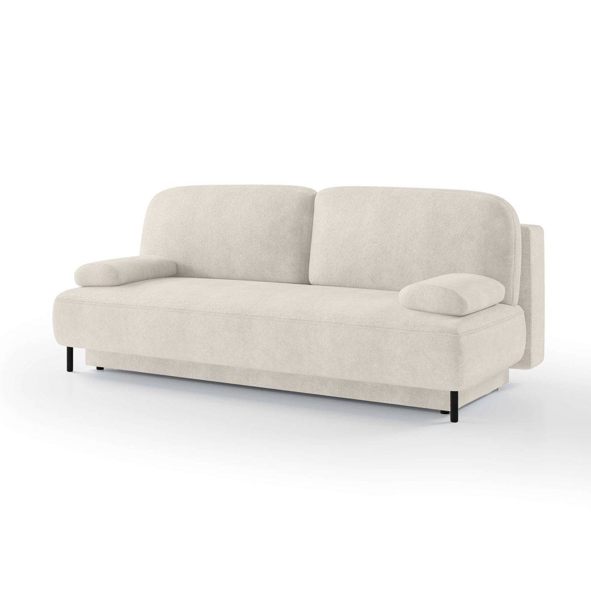 Sofa 2-osobowa z funkcją spania 140x200 z pojemnikiem w stylu nowoczesnym | Tola Słoneczna Perła (PERFECT HARMONY 01)