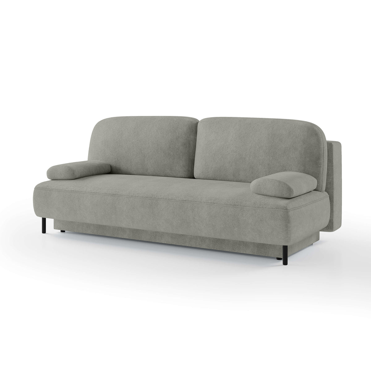 Sofa 2-osobowa z funkcją spania 140x200 z pojemnikiem w stylu nowoczesnym | Tola Piaskowy Mat (PERFECT HARMONY 83)