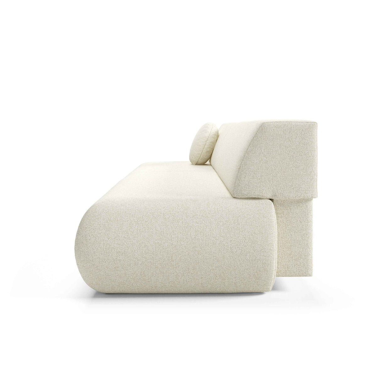 Sofa Puentro z funkcją spania 140x200 z pojemnikiem w stylu nowoczesnym – widok z boku