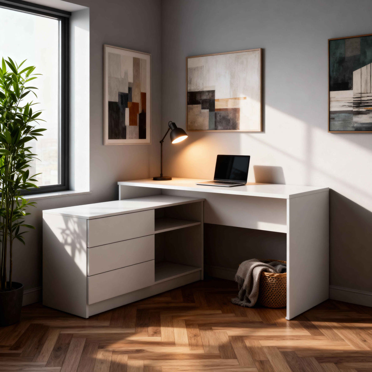 Biurko 138x76 cm w stylu minimalistycznym | Teno