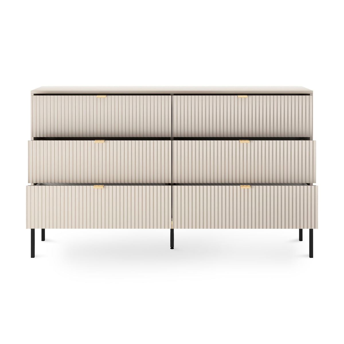 Komoda z szufladami 154x91 w stylu glamour | Roza