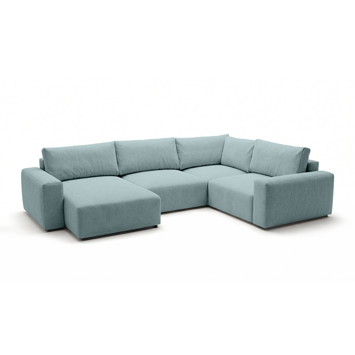 UL Iskeli Plus 341 cm modular corner sofa Icy Azure (ARAGON 70) left-hand at an angle – large corner sofa in Aragon fabric