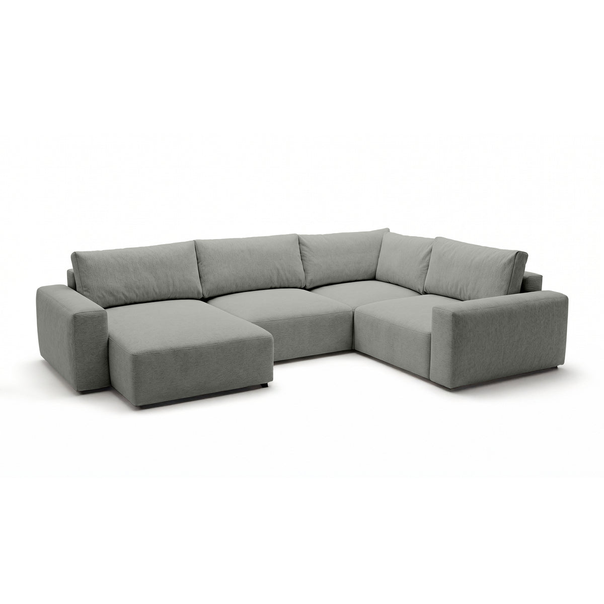 UL Iskeli Plus 341 cm modular corner sofa Steel Grey (ARAGON 83) left-hand at an angle – large corner sofa in Aragon fabric