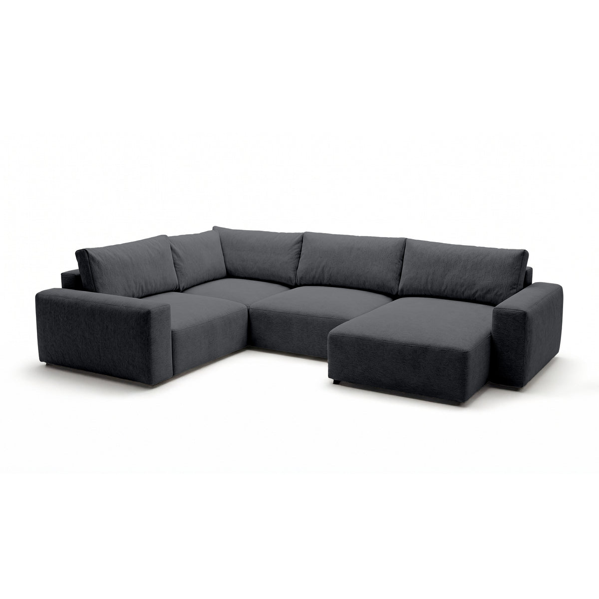 UL Iskeli Plus 341 cm modular corner sofa Dark Ash (ARAGON 93) right-hand at an angle – large corner sofa in Aragon fabric