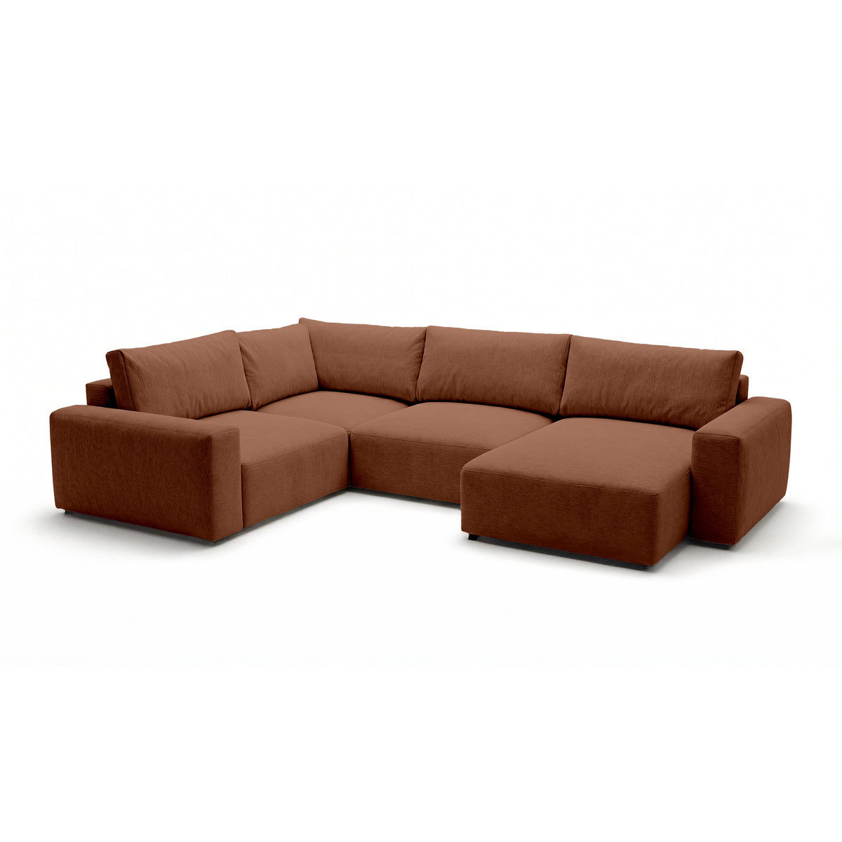 UL Iskeli Plus 341 cm modular corner sofa Matt Cinnamon (ARAGON 56) right-hand at an angle – large corner sofa in Aragon fabric