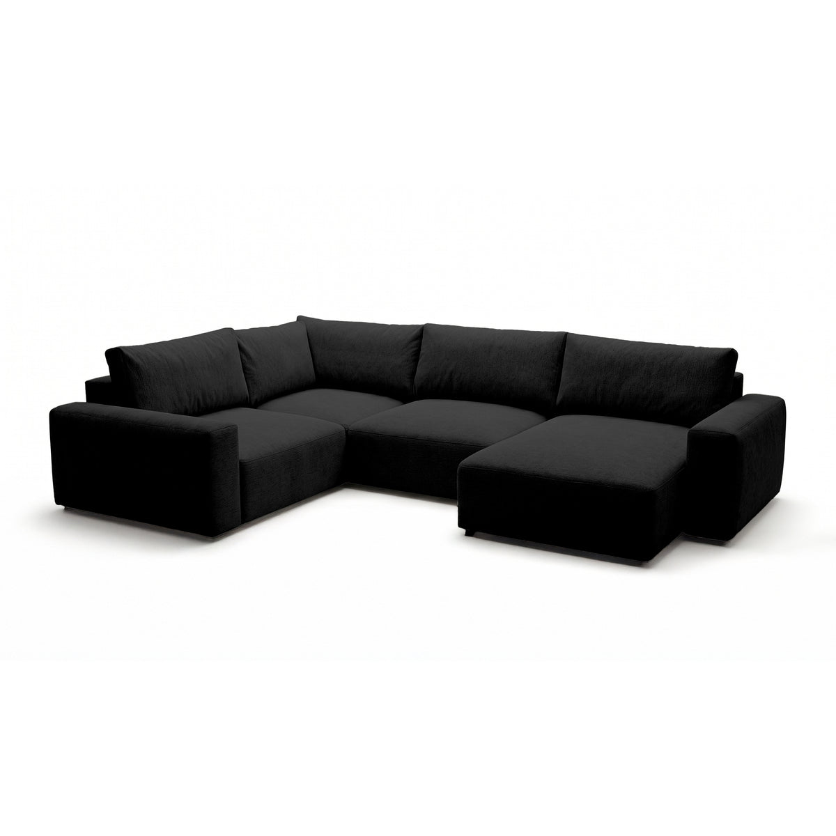 UL Iskeli Plus 341 cm modular corner sofa Raven's Depth (ARAGON 99) right-hand at an angle – large corner sofa in Aragon fabric