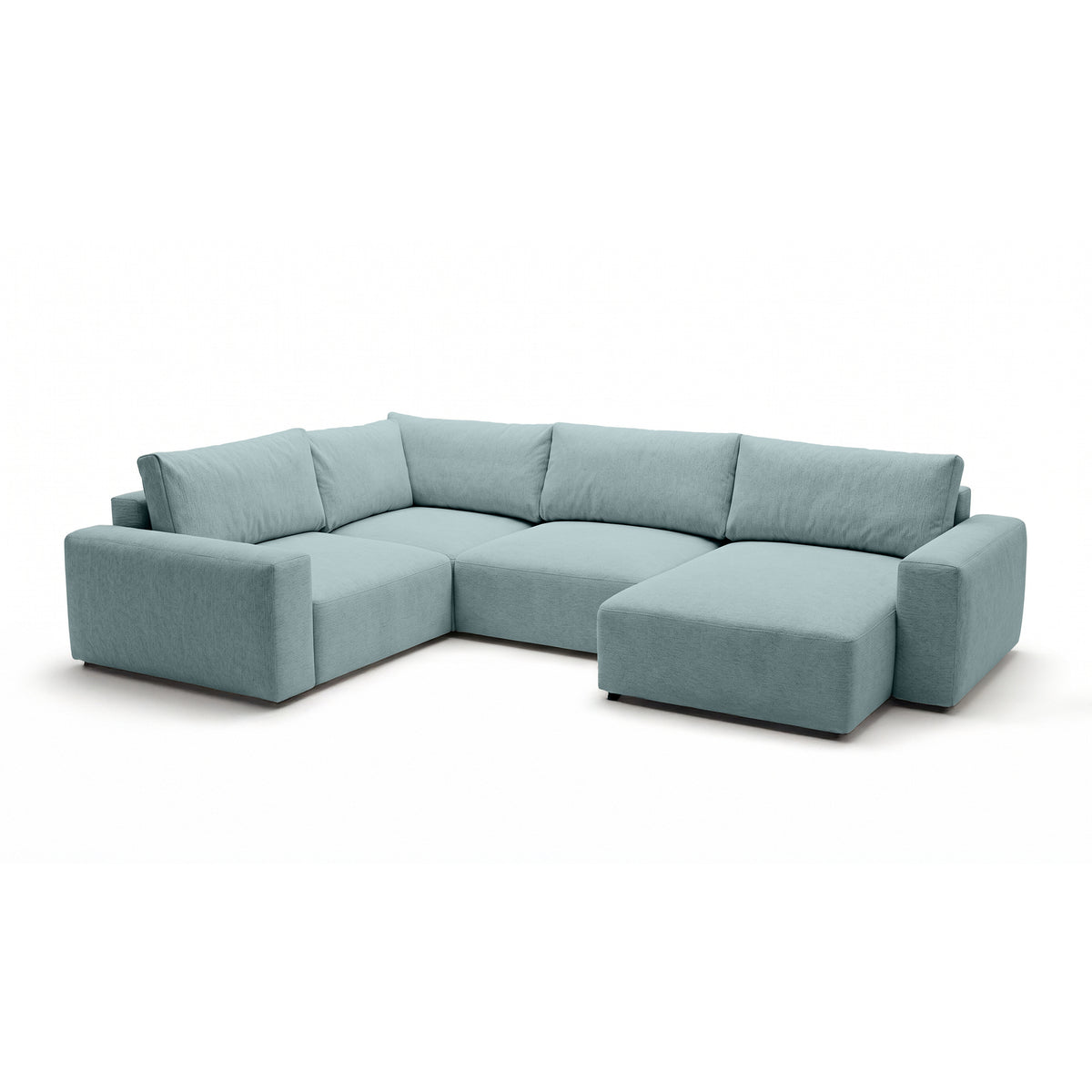UL Iskeli Plus 341 cm modular corner sofa Icy Azure (ARAGON 70) right-hand at an angle – large corner sofa in Aragon fabric