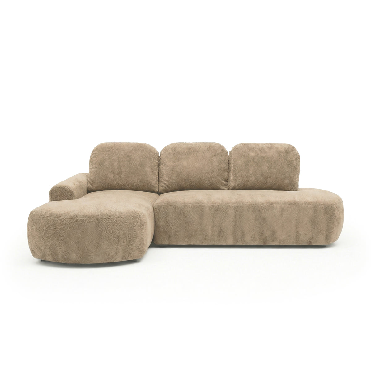 Moluni corner sofa, 263 cm, Sandy Cotton (BELLINI 07), left-hand version – corner sofa bed with the Automat DL mechanism