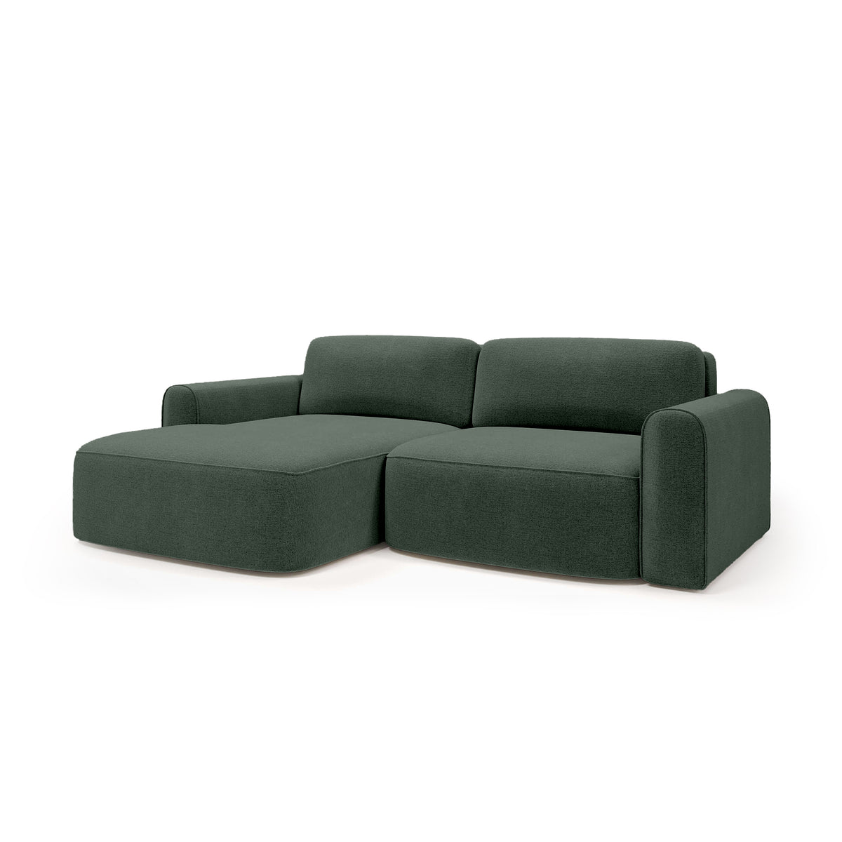 Saniri corner sofa left-sided in Yew Graphite (CASTEL 39) – upholstered corner sofa