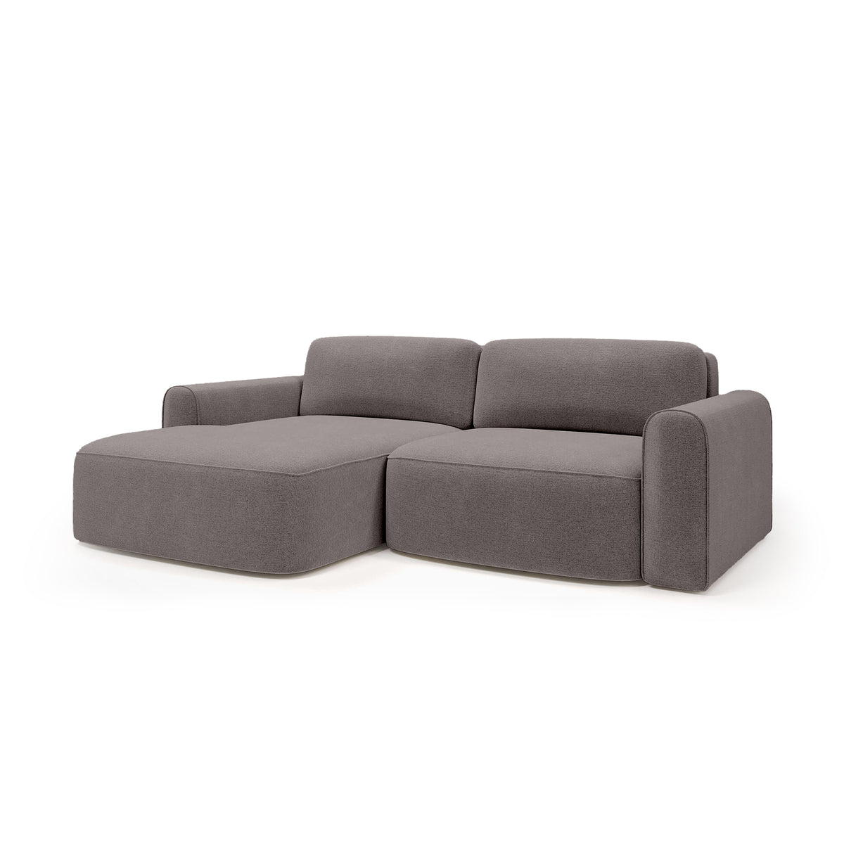 Saniri corner sofa left-sided in Ash Earth (CASTEL 20) – upholstered corner sofa